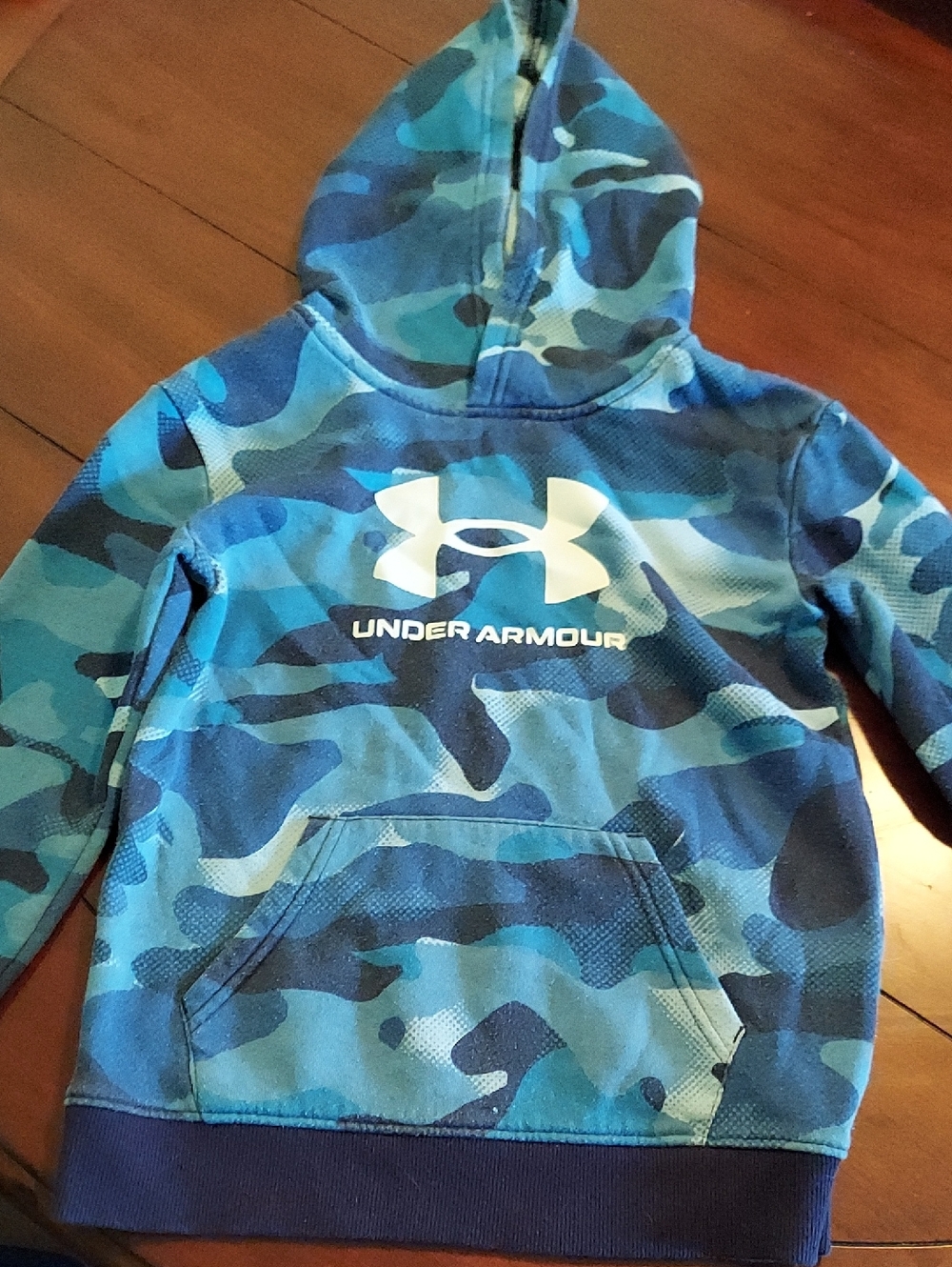 Under Armour Boys' Blue & Navy Camo Pullover Hoodie